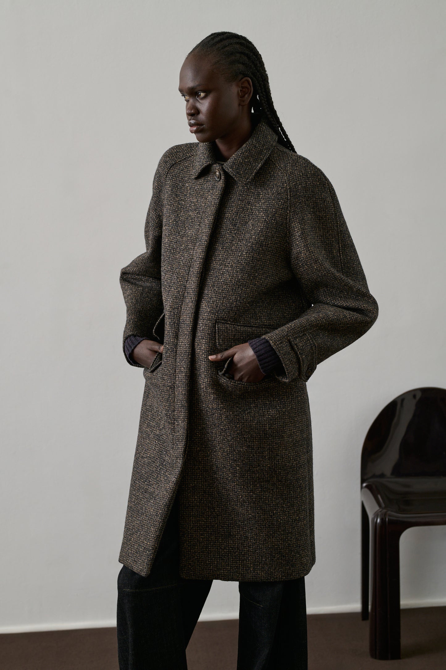 Manteau Simba - Marron/Noir - Laine - Femme